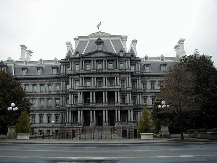 Old Executive Office building<br>Location: <a href="https://www.google.com/maps/search/?api=1&query=38.89865,-77.03865" target="_new">Old Executive Office building</a>